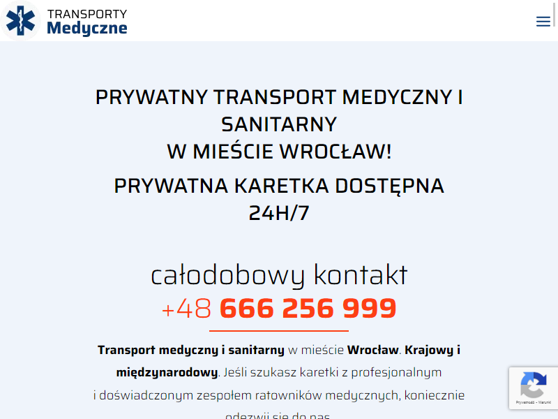 prywatny transport medyczny